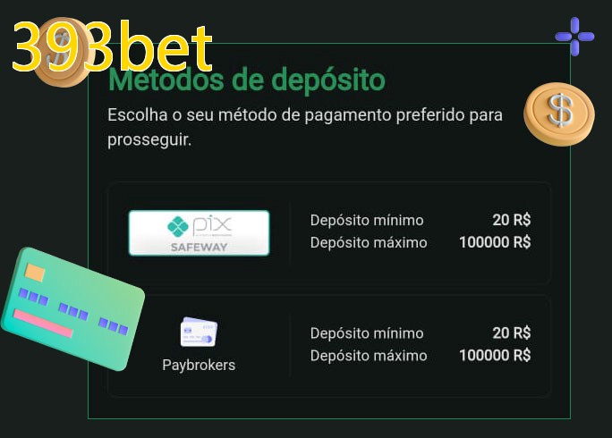 O cassino 393betbet oferece uma grande variedade de métodos de pagamento